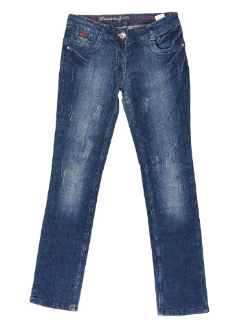 Джинси Marions завужені однотонні сині джинсові бавовна