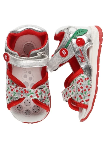 Цветные босоножки Chicco с логотипом