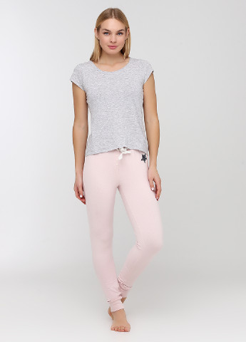 Светло-розовые домашние демисезонные брюки Esmara