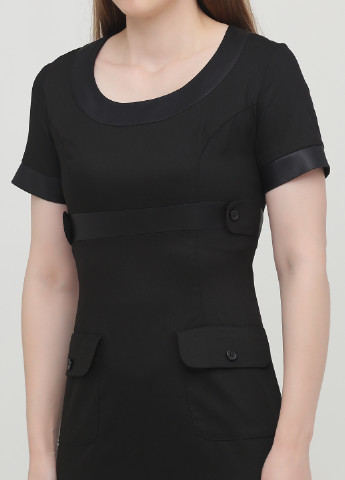 Черное кэжуал платье футляр IvOlga однотонное