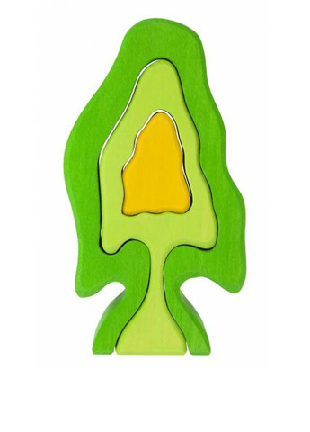 Конструктор дерев'яний Зелене дерево (6 дет.), 17,5 см NIC (286207251)