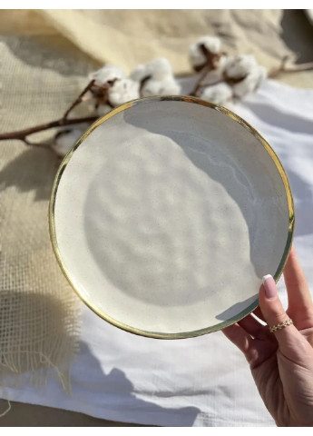 Тарелка обеденная Sand Space Cappuccino Gold КГ-250 25 см кофе с молоком No Brand (253609979)