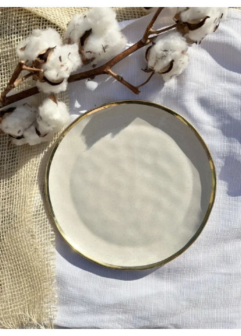 Тарелка обеденная Sand Space Cappuccino Gold КГ-250 25 см кофе с молоком No Brand (253609979)