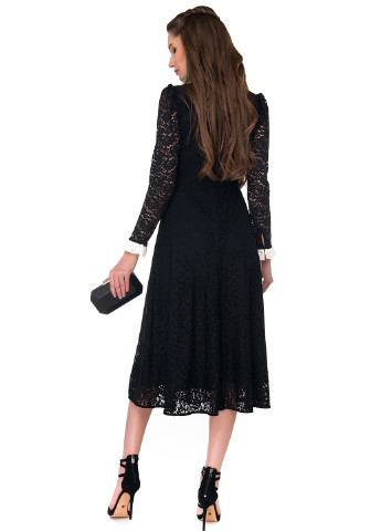 Черное кэжуал платье на подкладе Arefeva однотонное