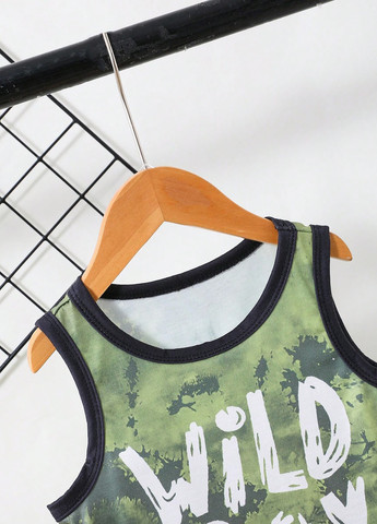 Комбінований літній костюм (майка, шорти) з шортами SHEIN