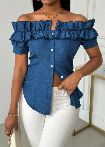 Синяя блуза SHEIN