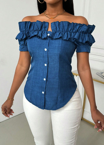 Синяя блуза SHEIN