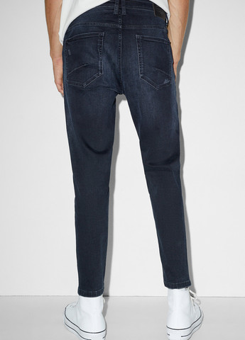 Темно-синие демисезонные зауженные, бойфренды джинсы C&A