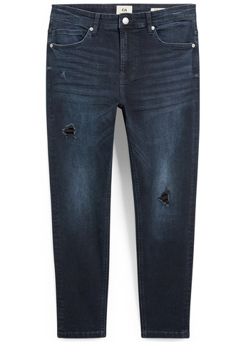 Темно-синие демисезонные зауженные, бойфренды джинсы C&A