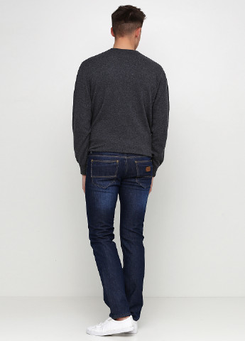 Темно-синие зимние прямые джинсы Revolt