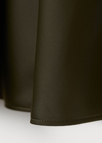 Темно-зеленая кэжуал однотонная юбка H&M клешированная