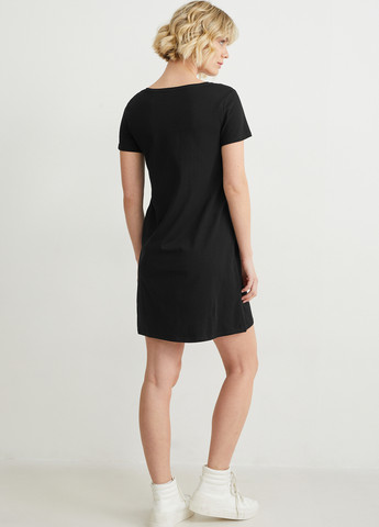 Чорна кежуал сукня сукня-футболка C&A однотонна