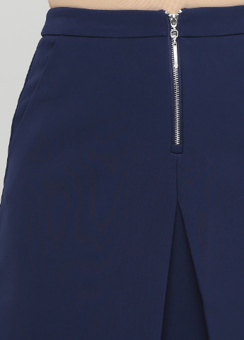 Темно-синяя кэжуал однотонная юбка Vero Moda а-силуэта (трапеция)