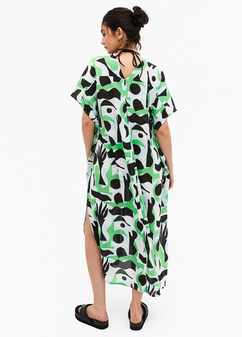 Комбинированное кэжуал платье рубашка Monki с абстрактным узором