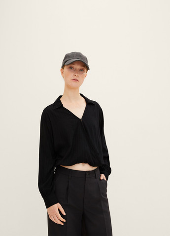 Чёрная блуза Tom Tailor