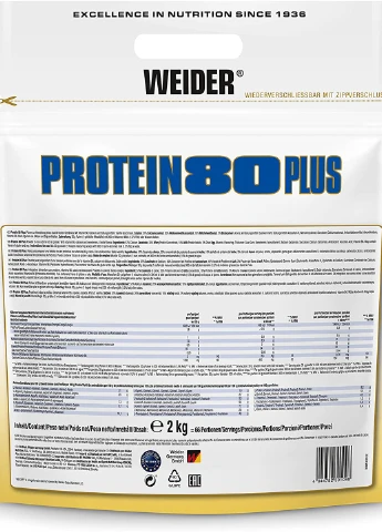 Протеин Protein 80 Plus 2000 g (Vanilla) Weider (256143692)