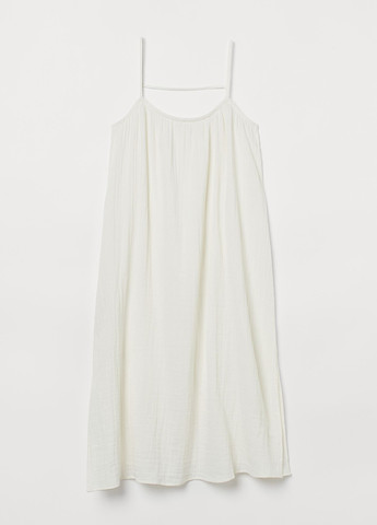 Молочна кежуал сукня а-силует, з відкритими плечима H&M однотонна