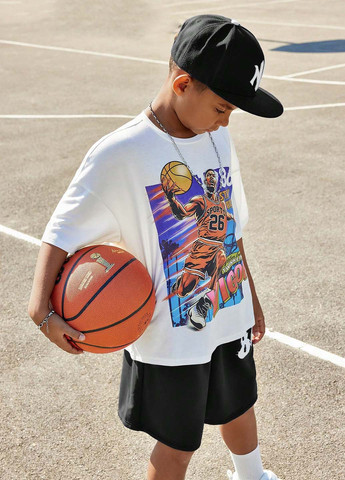 Комбінований літній костюм (футболка, шорти) SHEIN