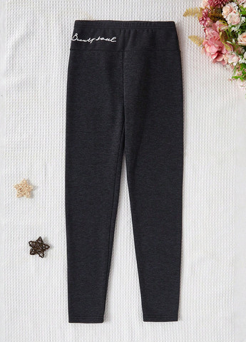 Темно-серые зимние леггинсы SHEIN