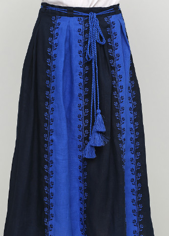 Темно-синяя кэжуал однотонная юбка Lugin