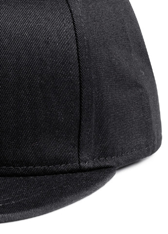 Кепка H&M кепка с прямым козырьком однотонная чёрная кэжуал хлопок