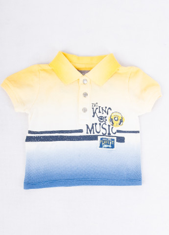 Желтая детская футболка-поло для мальчика Boboli