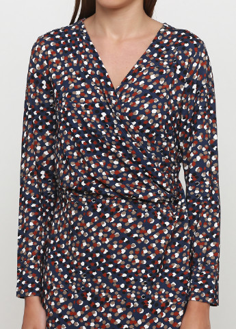 Комбинированное кэжуал платье BRANDTEX COPENHAGEN с абстрактным узором