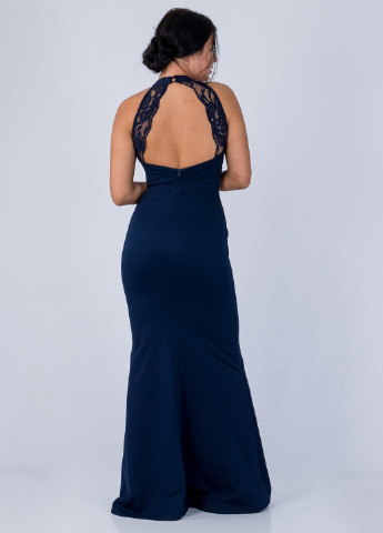 Темно-синя вечірня плаття, сукня годе, з відкритою спиною Jessica Wright однотонна