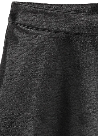 Черная кэжуал однотонная юбка H&M клешированная