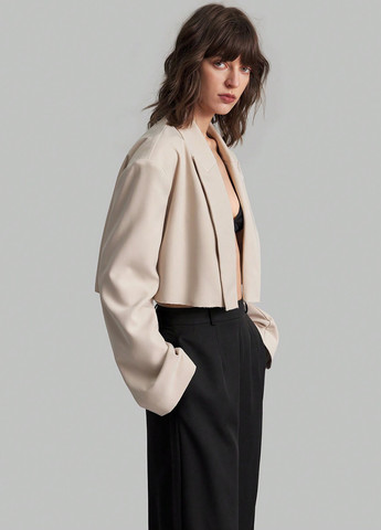 Светло-бежевый женский жакет SHEIN однотонный - демисезонный