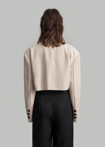 Светло-бежевый женский жакет SHEIN однотонный - демисезонный