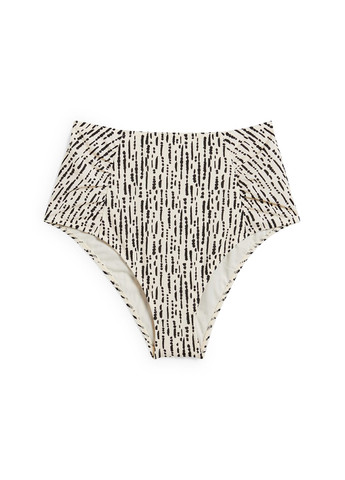 Бежевые купальные трусики-плавки с абстрактным узором C&A