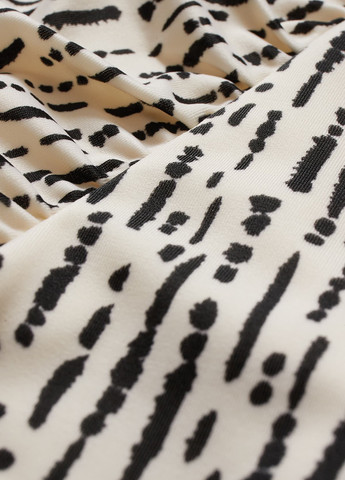 Бежевые купальные трусики-плавки с абстрактным узором C&A