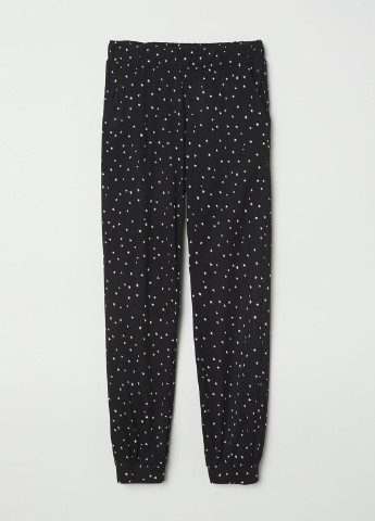 Черно-белые кэжуал демисезонные джоггеры брюки H&M