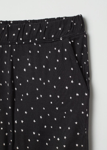 Черно-белые кэжуал демисезонные джоггеры брюки H&M