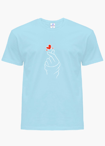 Блакитна демісезонна футболка дитяча бтс (bts) (9224-1165) MobiPrint