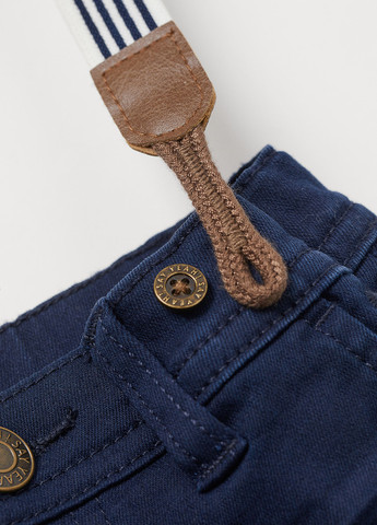 Темно-синие кэжуал демисезонные брюки зауженные H&M