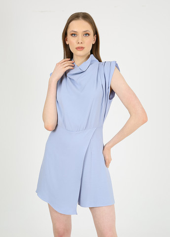 Комбінезон Casalini комбінезон-шорти однотонний блакитний кежуал віскоза