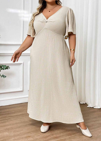 Кремова кежуал сукня SHEIN однотонна