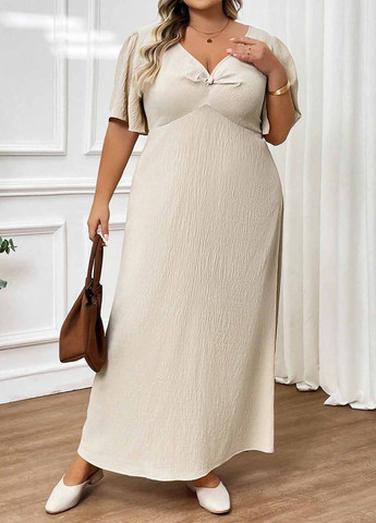 Кремова кежуал сукня SHEIN однотонна