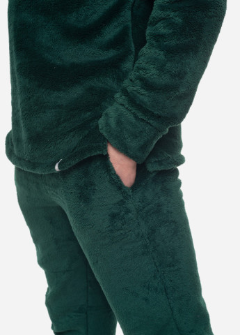 Костюм чоловічий домашній махровий кофта зі штанами Смарагдовий Maybel (254967480)