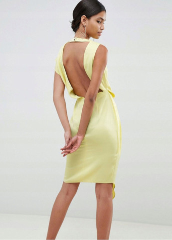 Желтое кэжуал платье Asos однотонное