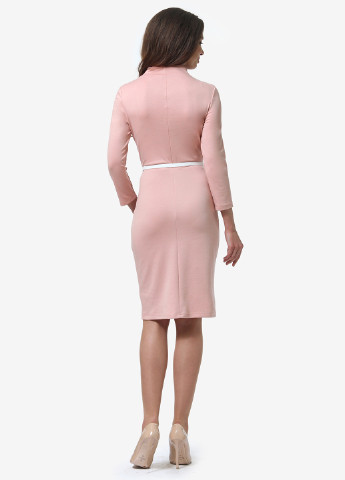 Розовое кэжуал платье футляр Lada Lucci однотонное