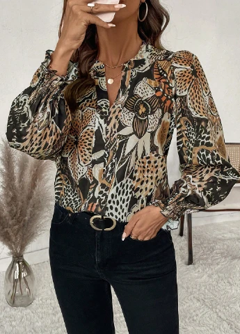 Комбинированная блуза SHEIN