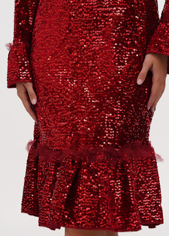 Червона вечірня сукня Sassofono однотонна