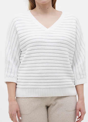 Белый демисезонный пуловер пуловер Comma