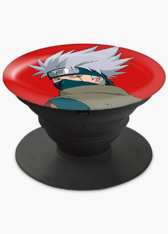 Попсокет (Popsockets) тримач для смартфону Гатаке Какаши Наруто (Hatake Kakashi) (8754-2820) Чорний MobiPrint (221548613)