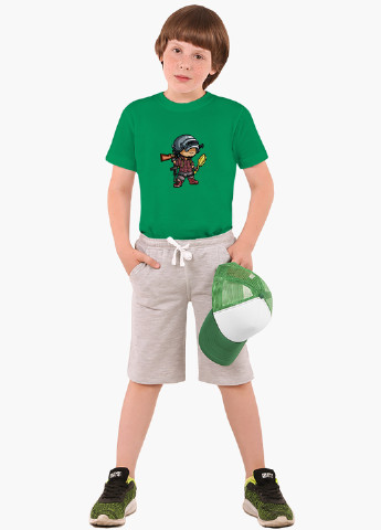 Зеленая демисезонная футболка детская пубг пабг (pubg)(9224-1710) MobiPrint