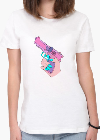 Футболка жіноча Убійвство Діджитал Арт (Kill Digital art) Білий (8976-1636) XXL MobiPrint - (216195146)