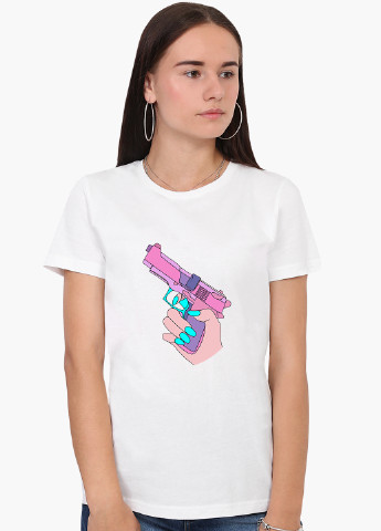 Футболка жіноча Убійвство Діджитал Арт (Kill Digital art) Білий (8976-1636) XXL MobiPrint - (216195146)